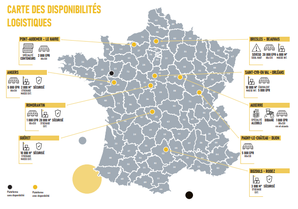 Carte Stockage Prestlog France